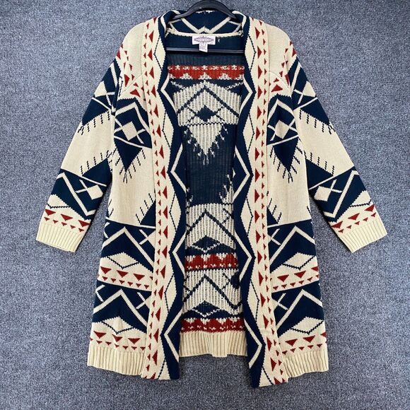 Oliver Sweaters - Oliver‎ Cardigan Sweater Womens S Knit Open Front Western Farm Aztec Casual Boho